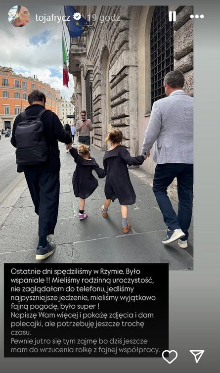 Olga Frycz była z rodziną w Rzymie