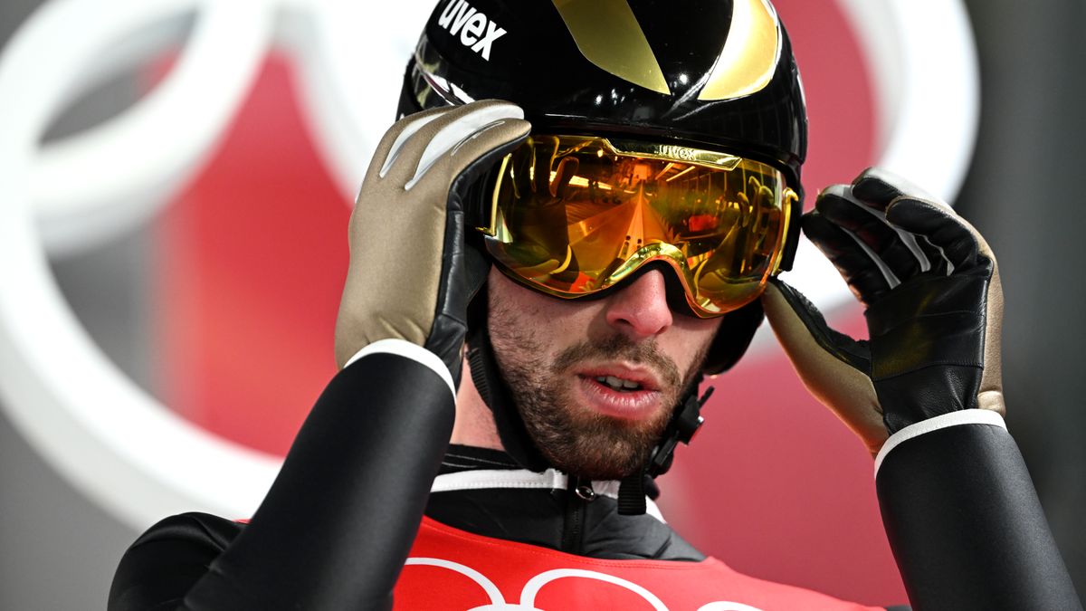 ZHANGJIAKOU, CHINA - FEBRUARY 12: Fatih Arda Ipcioglu of Team Turkey looks on during the Men's Large Hill Individual Trial Round for Competition on Day 8 of Beijing 2022 Winter Olympics at National Ski Jumping Centre on February 12, 2022 in Zhangjiakou, China. (Photo by Pool/Getty Images)