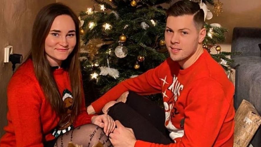 Ales Mandous i jego partnerka