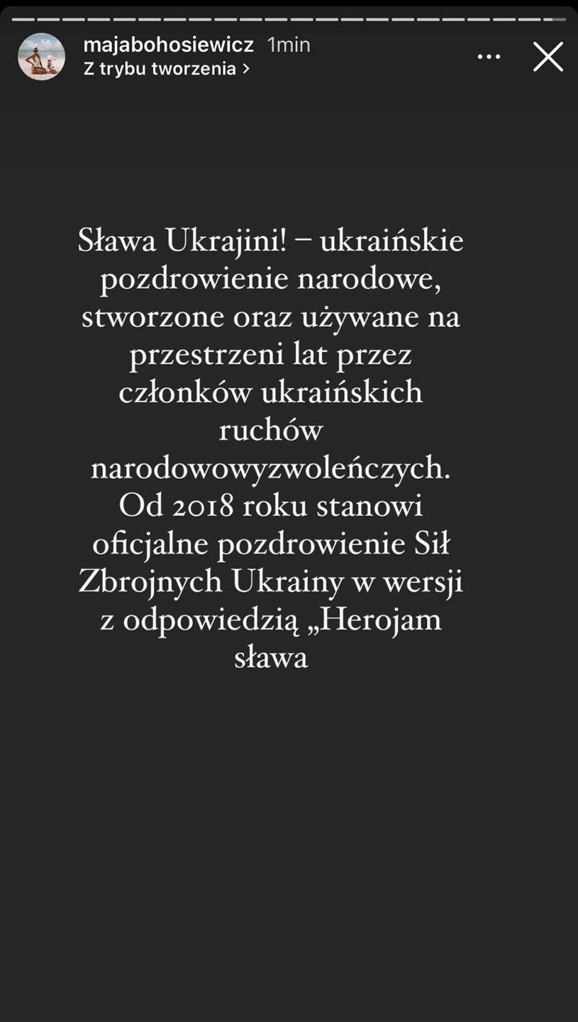 Instagramowy profil Mai Bohosiewicz