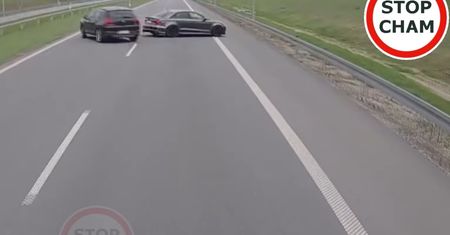 Bardzo groźna sytuacja na S14 pod Łodzią. Drogowy szeryf postradał zmysły?