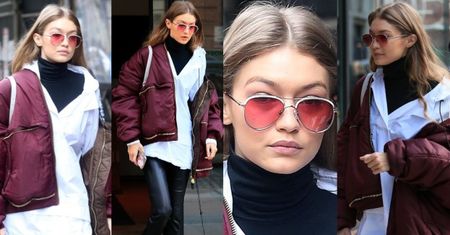 #TRENDY: Gigi Hadid w oversizowej bomberce