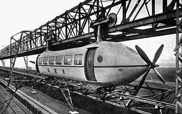 Transportowe rewolucje. Pociągi ze śmigłami i napowietrzne kapsuły napędzane siłą mięśni 7