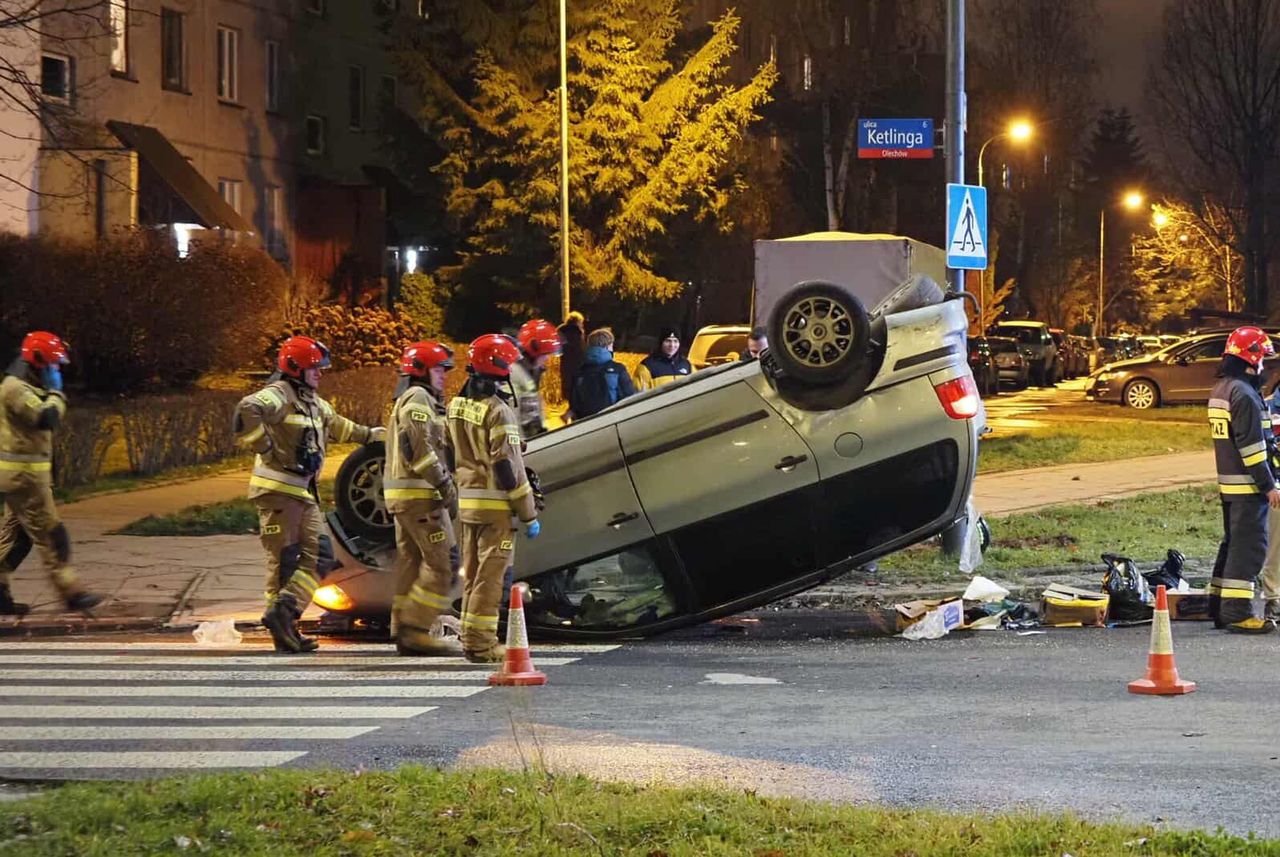 Łódź: Wypadek na Janowie. Zderzyły się dwa samochody
