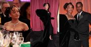 Złote Globy 2023. Lśniąca jak diamenty Rihanna i ASAP Rocky posyłają uśmiechy w czarnych stylizacjach (ZDJĘCIA)