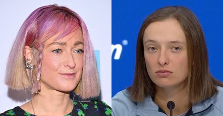 WYMOWNA grafika Matyldy Damięckiej. Tak nawiązała do pytania o... koraliki we włosach Igi Świątek. W punkt?