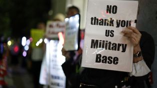 Godzina policyjna dla żołnierzy USA. W tle śmierć Japonki