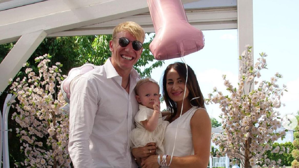 Piotr Lisek z rodziną