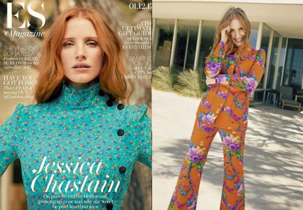 40-letnia Jessica Chastain na okładce "ES Magazine"