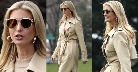 Beżowa Ivanka Trump w płaszczu za 6 tysięcy