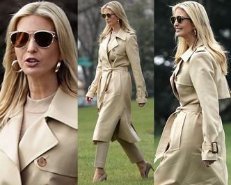 Beżowa Ivanka Trump w płaszczu za 6 tysięcy