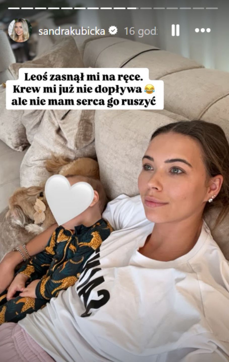 Sandra Kubicka z synkiem 