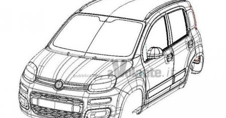 Fiat Panda 2012 - rysunki z biura patentowego