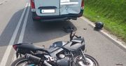 Wysoka: Zderzenie motocykla z busem. Poszkodowany 16-latek w szpitalu