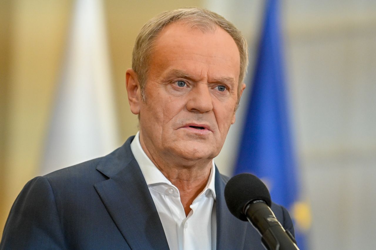 Warszawa, 29.10.2024. Premier Donald Tusk podczas konferencji prasowej