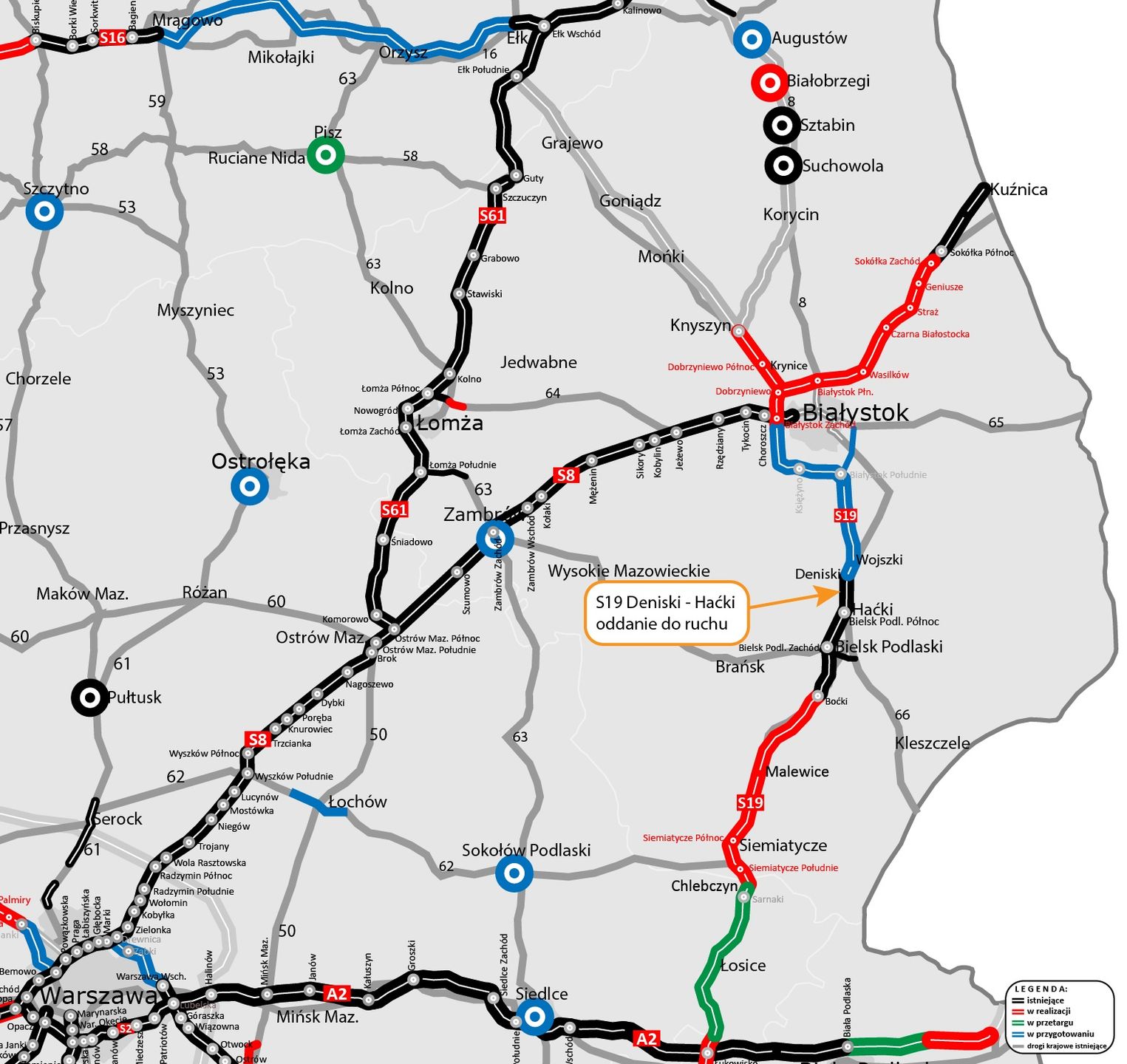 Mapa realizacji inwestycji
