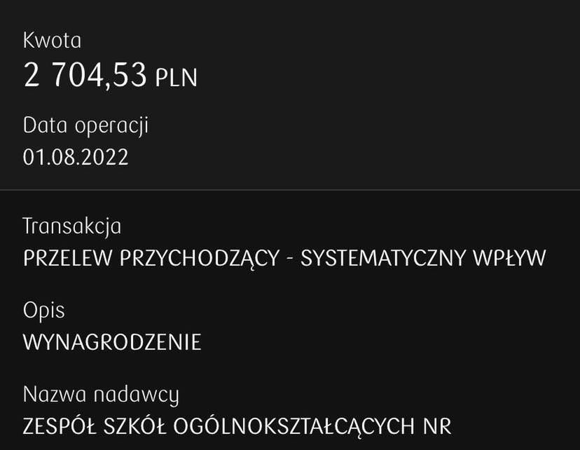 Wynagrodzenie nauczyciela z Poznania