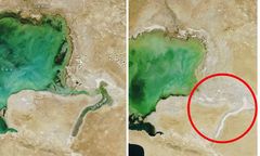 Poziom wody spadł znacząco. "Historyczne minimum" w morzu