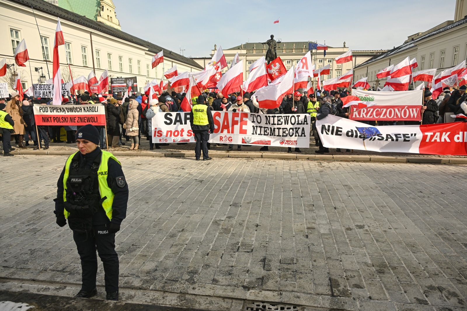 Protest przed Pałacem Prezydenckim
