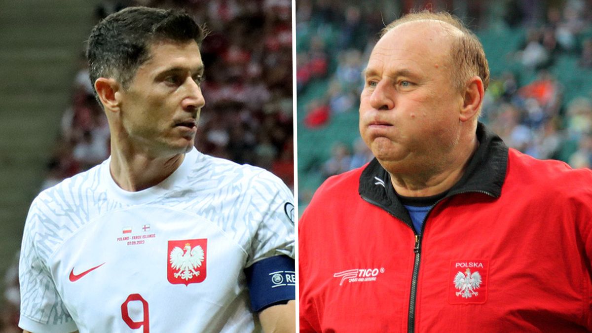 Na zdjęciu od lewej: Robert Lewandowski i Jan Tomaszewski 