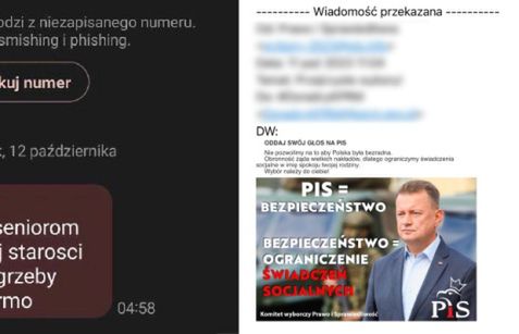 „Darmowe pogrzeby emerytów” w SMS-ach promujących PiS. NASK: to dezinformacja