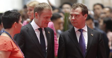 Miedwiediew w Laosie spotkał się z Tuskiem