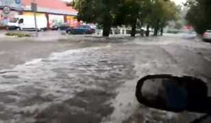 Cyklon Peggy uderzył w Gorzowie. Ulice zamieniły się w rwące potoki