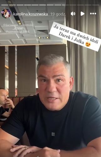 Dariusz Michalczewski na Instastories Karoliny Koszewskiej