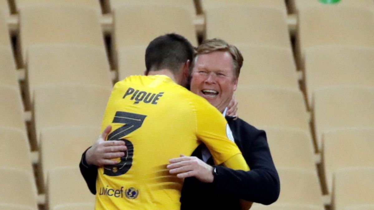 PAP/EPA / Julio Munoz / Na zdjęciu: Ronald Koeman (z prawej)