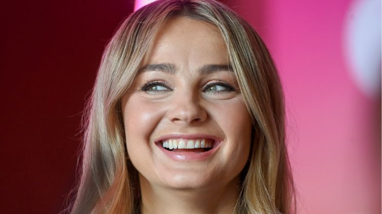 Małgorzata Socha szaleje na plaży z synem