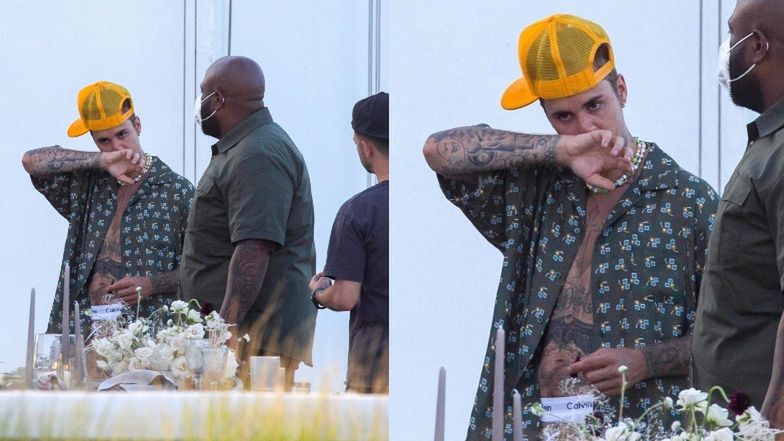 Zrelaksowany Justin Bieber głaszcze konia i pali cygara na luksusowym urlopie z Hailey Bieber