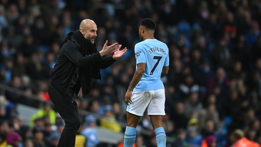 Getty Images / Laurence Griffiths / Na zdjęciu: Pep Guardiola i Raheem Sterling
