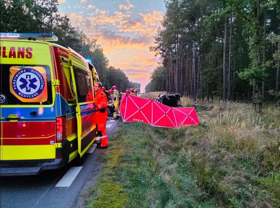 Wypadek koło Leszna