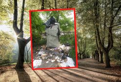 Pomnik księdza Popiełuszki na Greenpoincie cały w śmieciach. Policja poszukuje sprawców