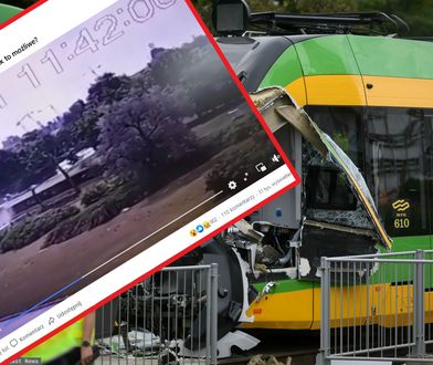 Zderzenie tramwajów w Poznaniu. Wstrząsające nagranie