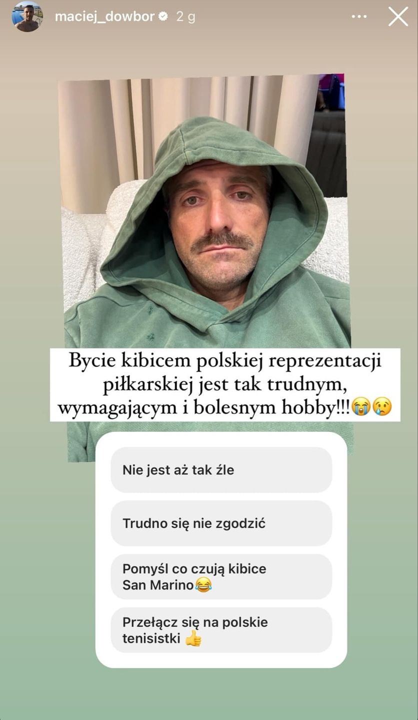 Maciej Dowbor na Instagramie