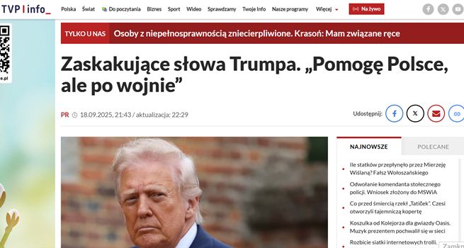 Wywiad omówił m.in. portal tvp.info