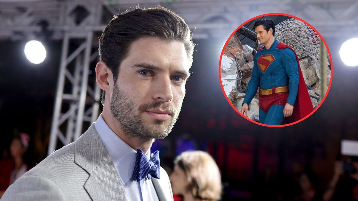 David Corenswet jako Superman.