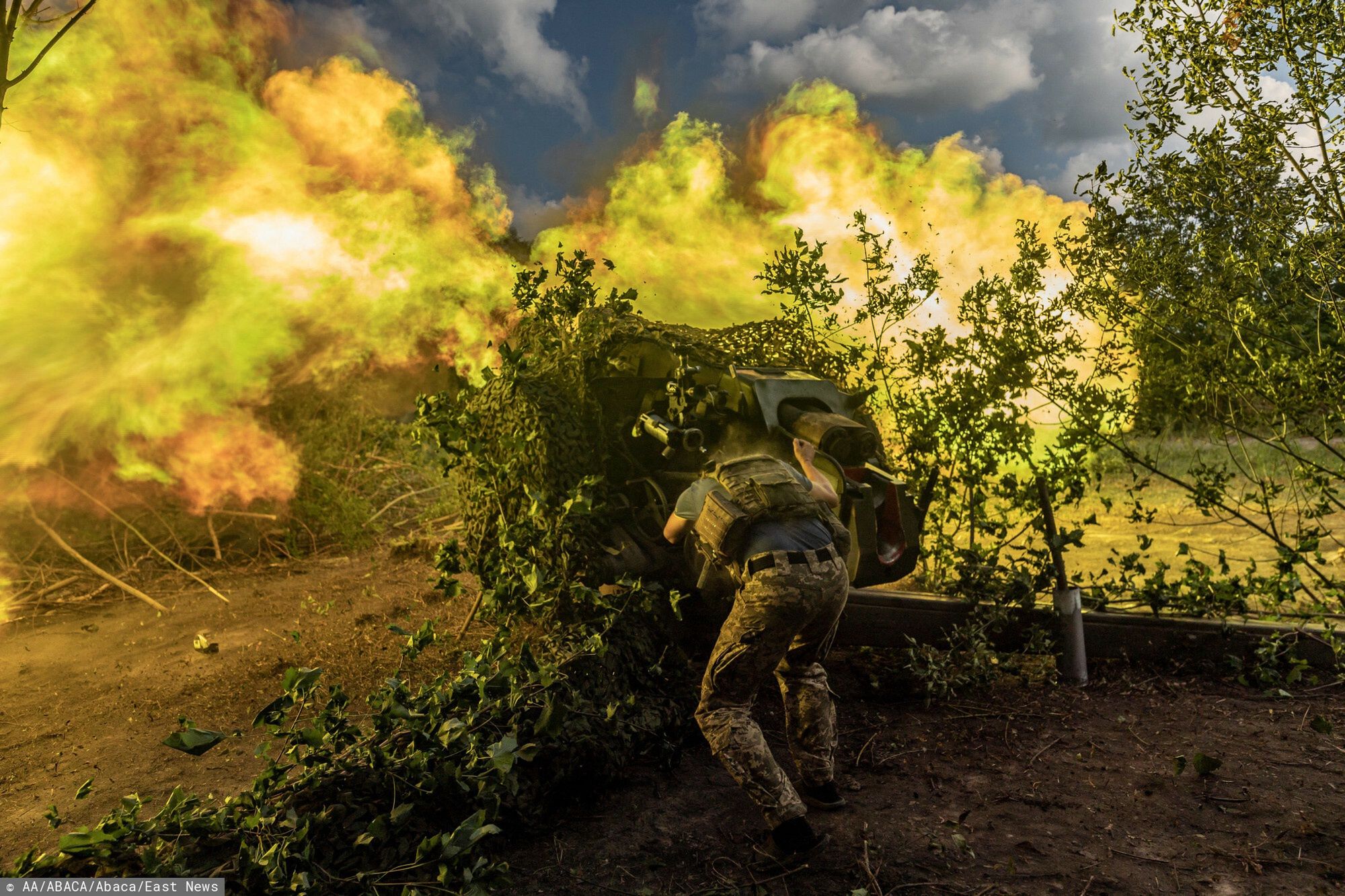 Wojna w Ukrainie rok 2023
DONETSK OBLAST, UKRAINE - AUGUST 12: Ukrainian soldiers fire with D-30 artillery at Russian positions in the direction of Klishchiivka as the Russia-Ukraine war continues in Donetsk Oblast, Ukraine on August 12, 2023. Diego Herrera Carcedo / Anadolu Agency/ABACAPRESS.COM
AA/ABACA