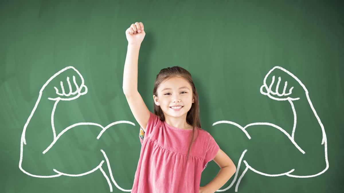 little girl standing 