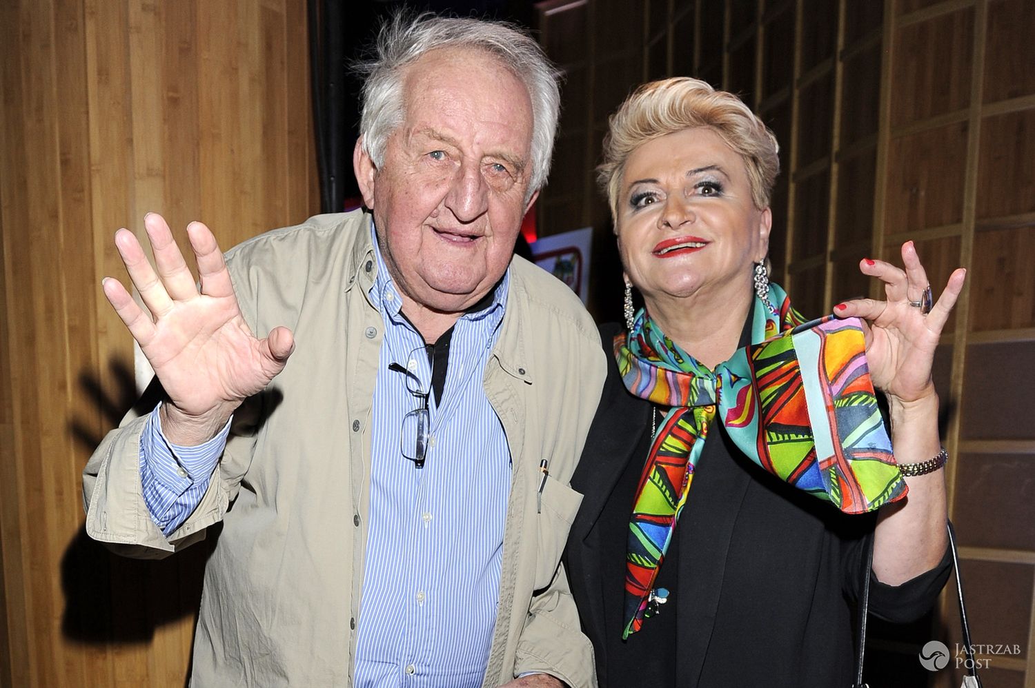 Jerzy Iwaszkiewicz i Hanna Bakuła na premierze gry karcianej "Kuchnia i seks - flirt towarzyski"