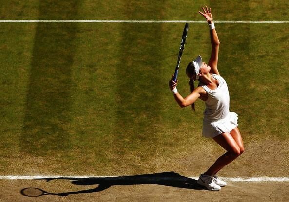 Eugenie Bouchard będzie serwować po finał Wimbledonu (Foto: Twitter)