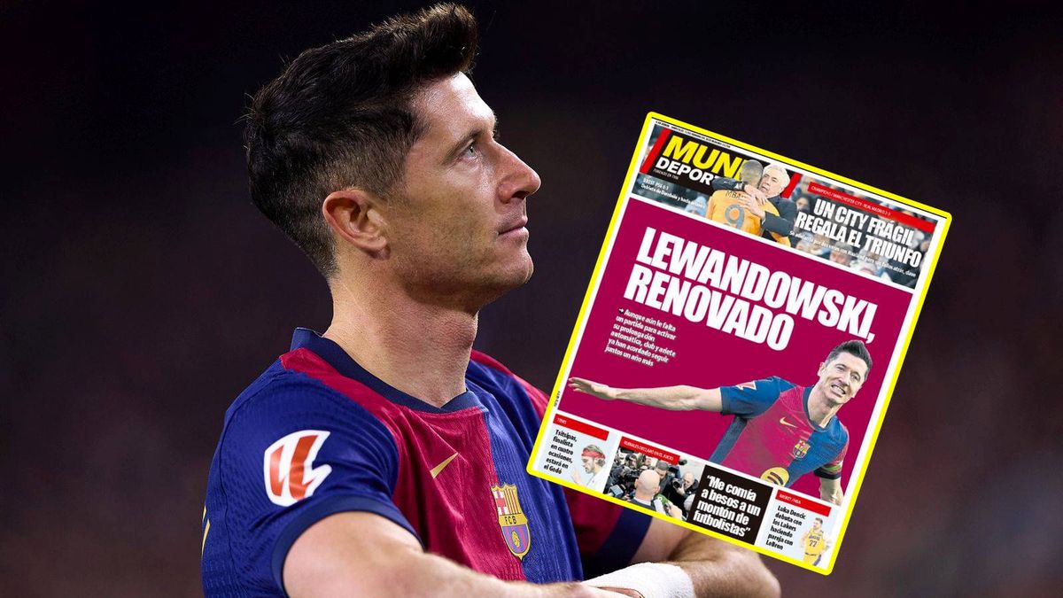 Getty Images / Na zdjęciu: Robert Lewandowski i okładka Mundo Deportivo