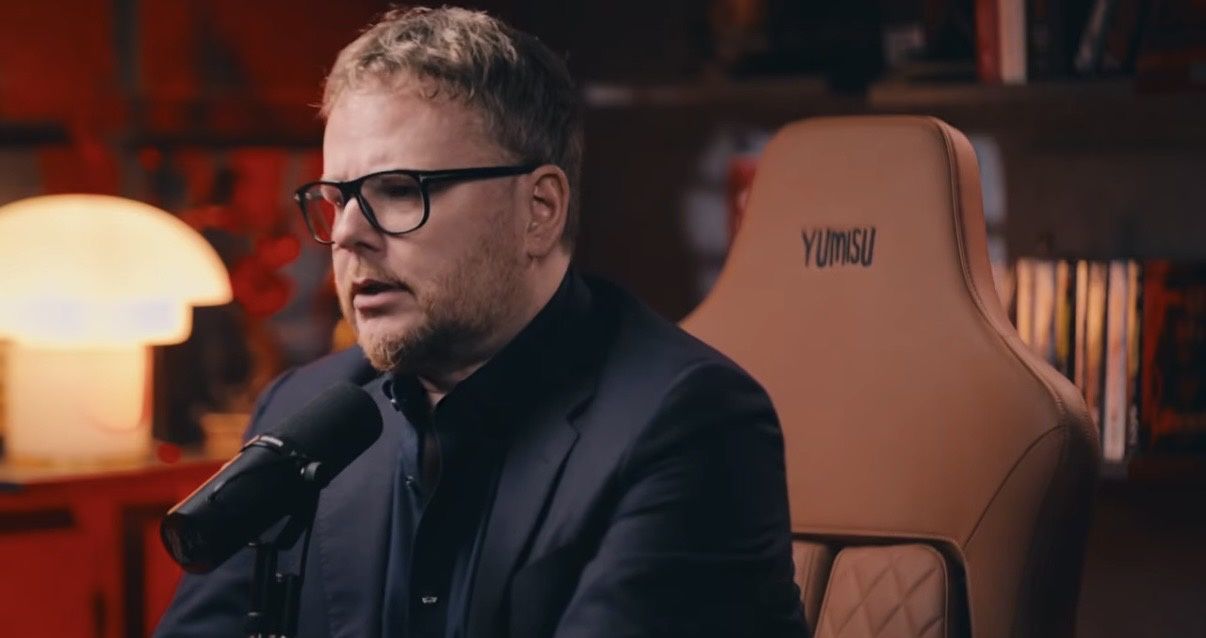 Jan Lubomirski-Lanckoroński podczas rozmowy 