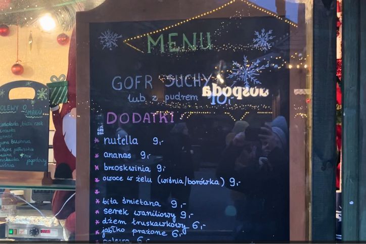 Suche gofry są po 10 zł, ale z dodatkami to koszt ponad 20 zł