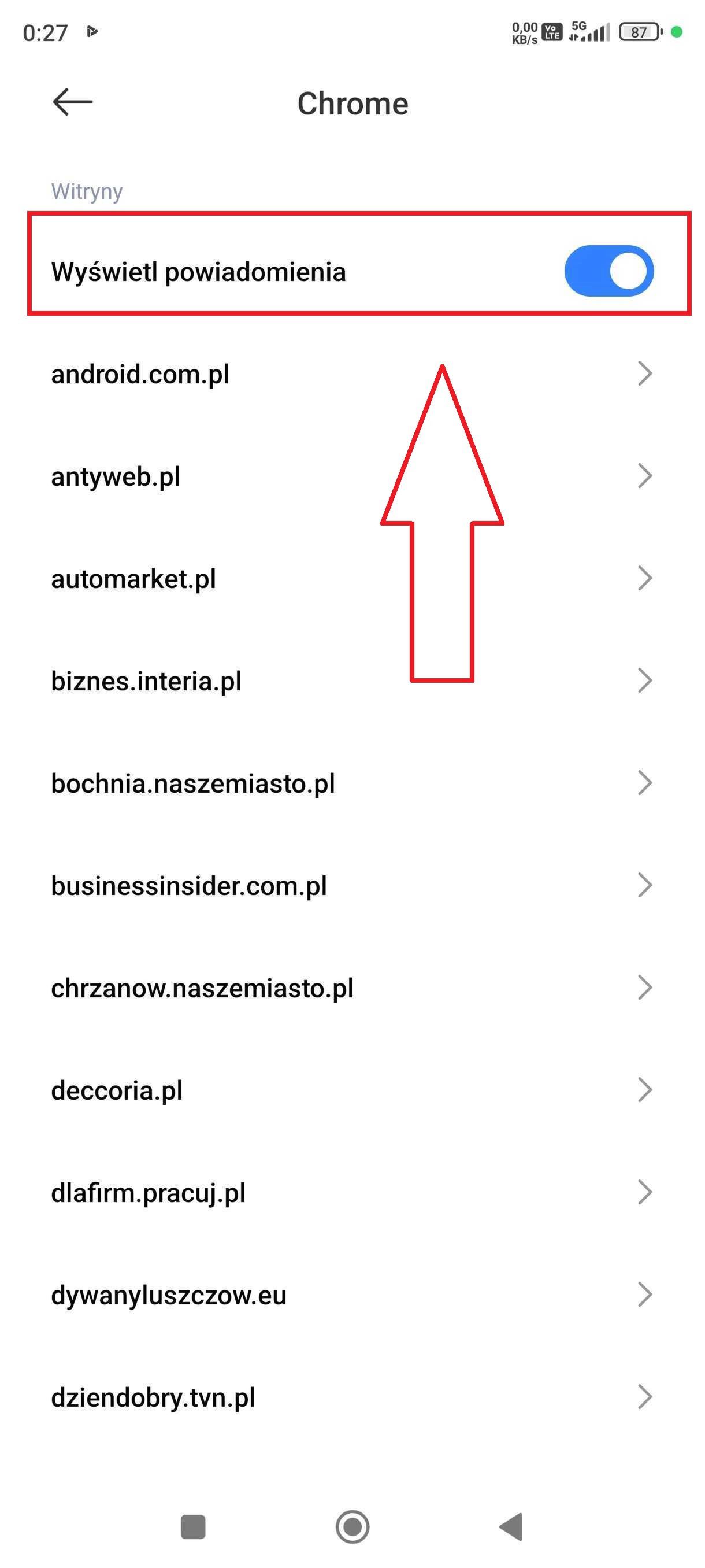 Blokowanie powiadomień w przeglądarce Google Chrome