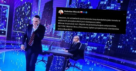 Sikorski oburzony po wizycie w TVN. W sieci lawina komentarzy. "Klasa"