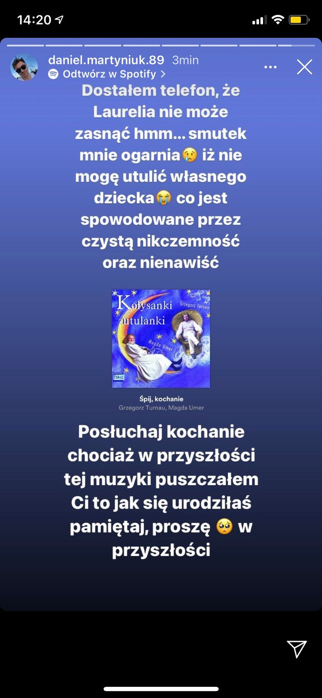 Daniel Martyniuk zwraca się do córki na Instagramie