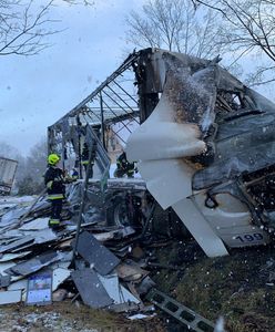 Tragiczny wypadek pod Sokółką. TIR stanął w ogniu