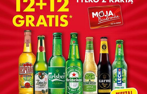 Wraca piwna promocja Biedronki 12+12 gratis